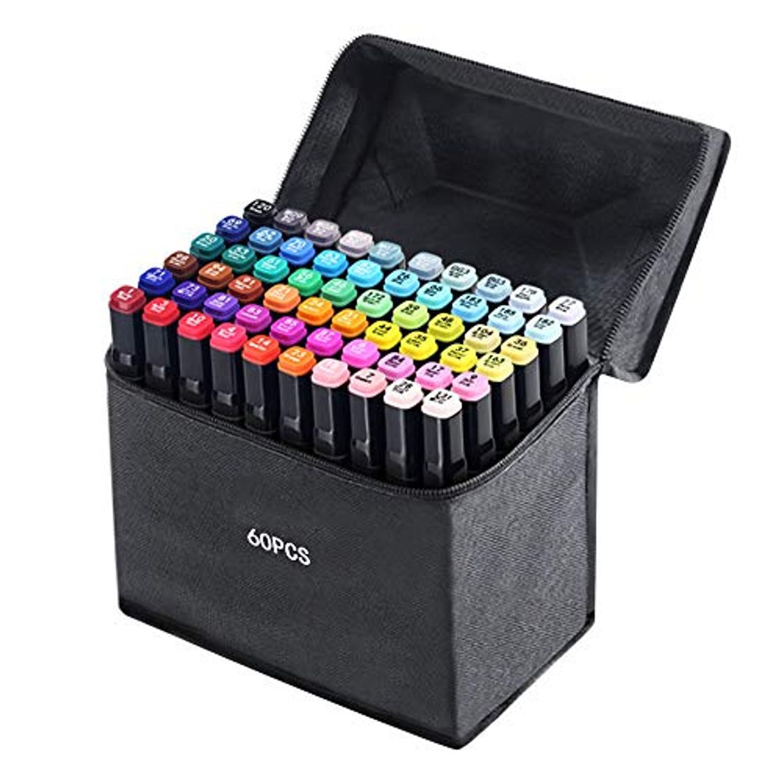 Social 60 Colores Marker Pen Set Dibujo Rotulador Animación Boceto Marcadores Set con