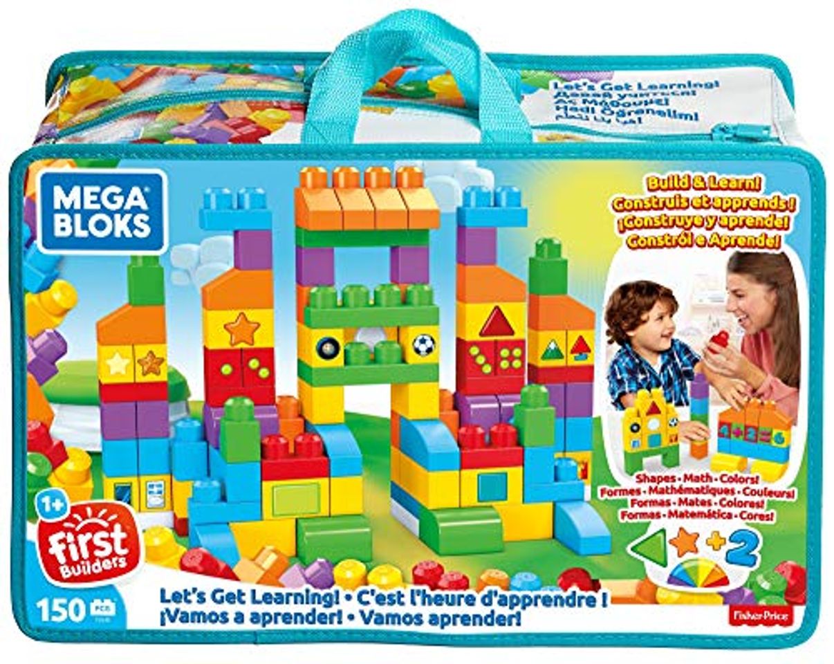 Social MEGA bloks Juego de Bloques de construcción Construye y Aprende, Multicolor