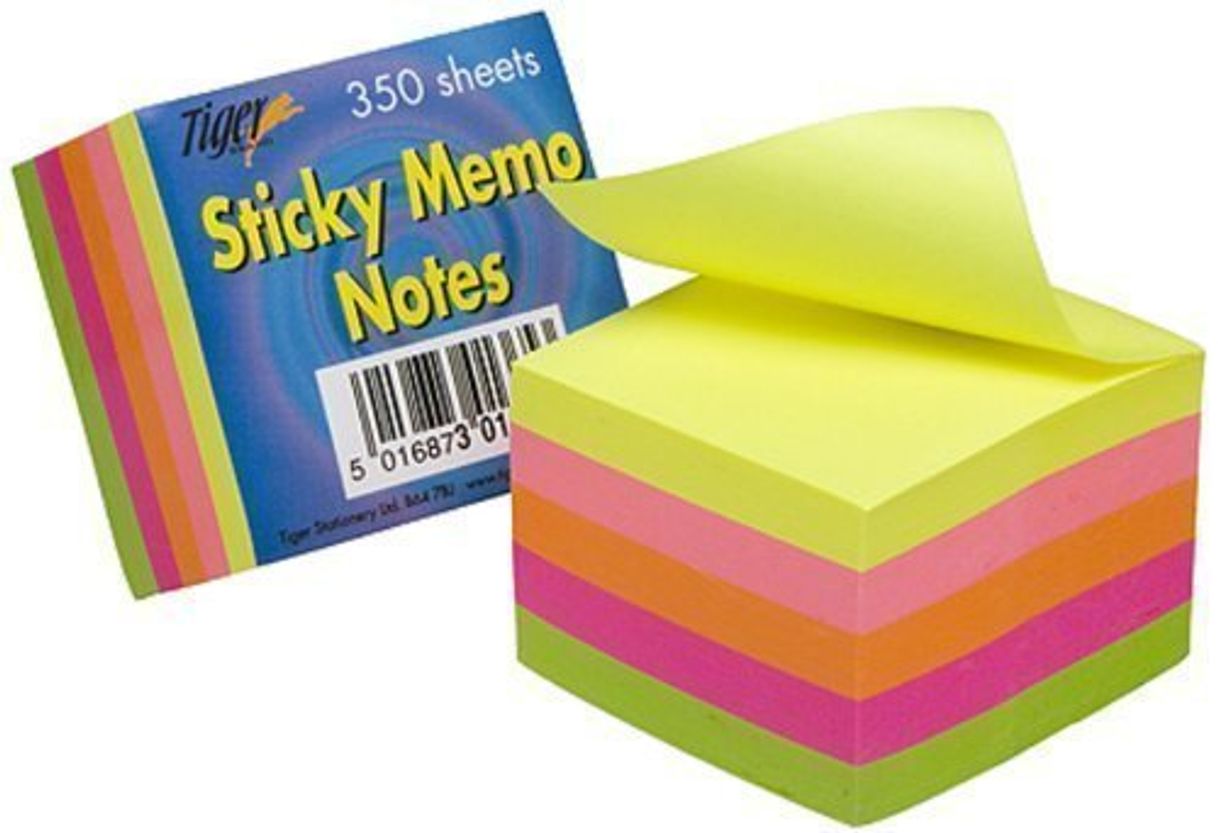 Producto Tigre 5,08 cm/5 cm cuadrado Sticky Memo Nota – neón