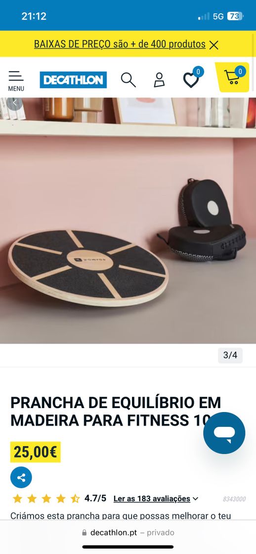 Fitness Prancha equilíbrio