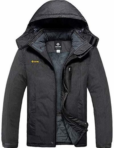 GEMYSE Chaqueta de esquí Impermeable para Hombres Chaqueta de Invierno a Prueba