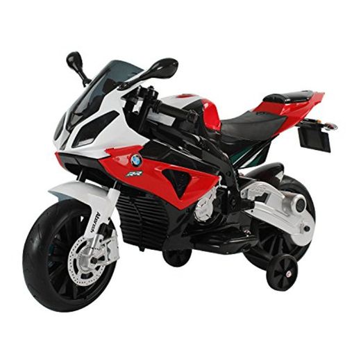 HOMCOM Compatible con Coche Correpasillos Niños Moto Eléctrica Infantil Batería 12V Doble