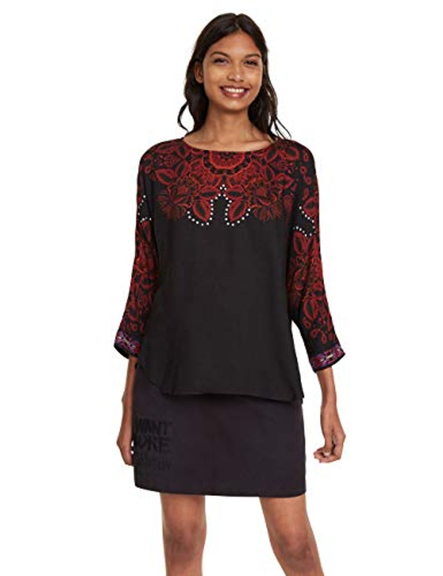 Social Desigual Blouse LUMBE Blusas, Negro