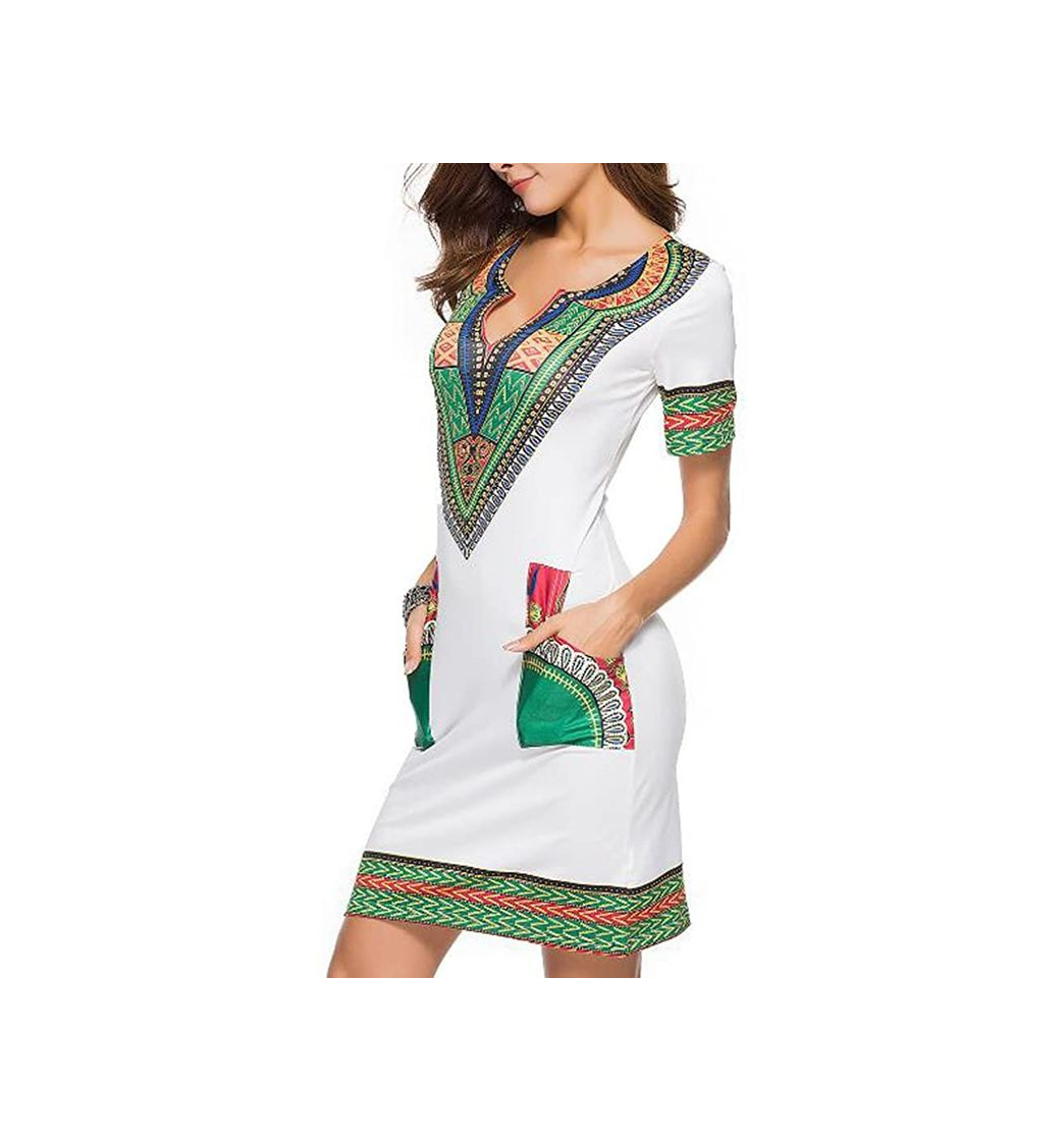 Social Honghu Verano Elegante Mangas Corta Low Culleo Slim Fit Vestido para Mujer