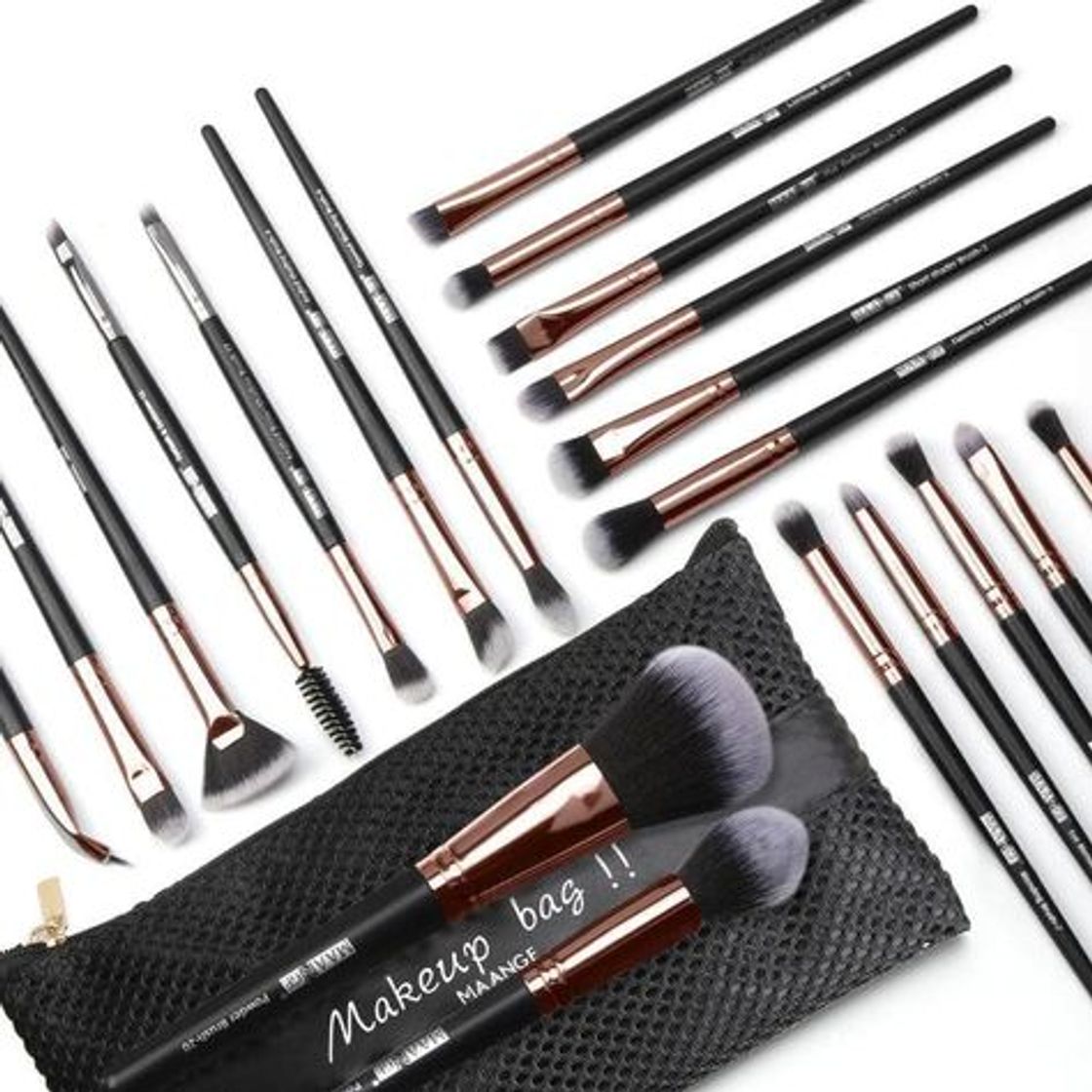 Beauty EmaxDesign - Juego de brochas de maquillaje kabuki de fibra sintética para