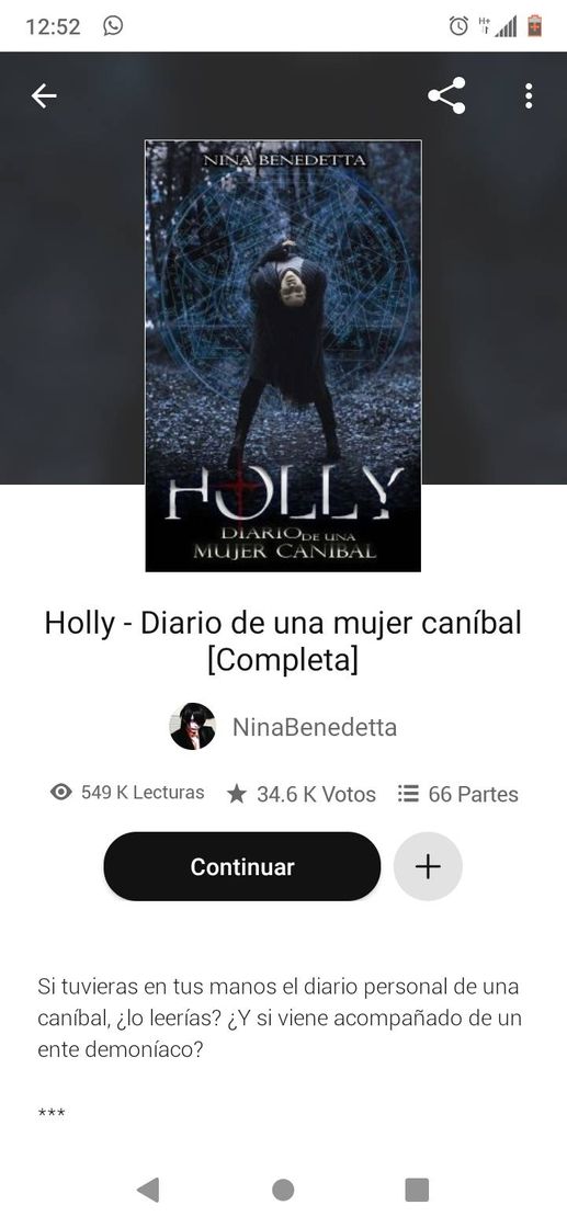 Moda Holly, El diario de una mujer caníbal