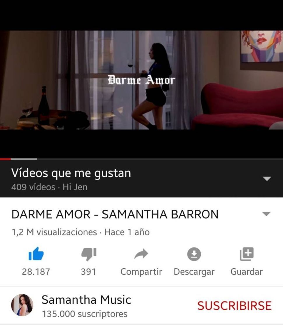 DARME AMOR - SAMANTHA BARRON - YouTube