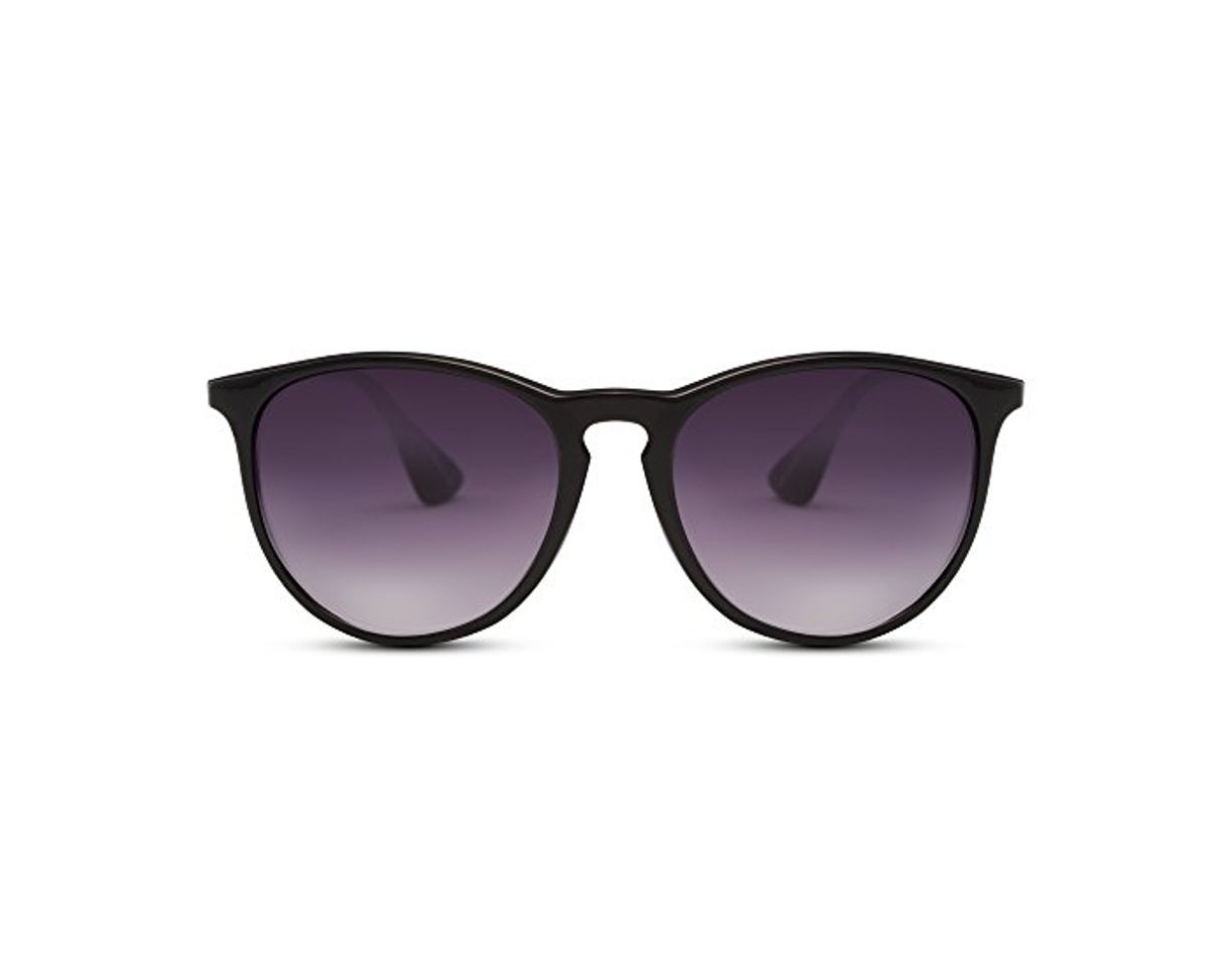 Productos Cheapass Gafas de Sol Negro Lentes Redondos Vintage Mujer Hombre