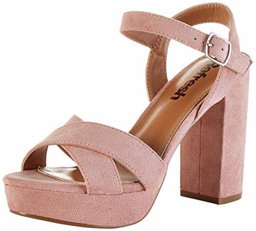 Social Refresh 69535.0, Zapatos con Tira de Tobillo para Mujer, Rosa
