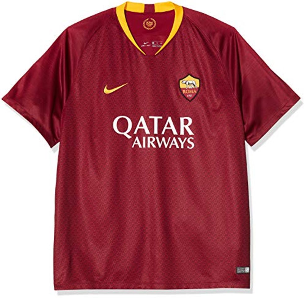 Moda NIKE Roma Breathe Stadium Jersey Short-Sleeve Home Camiseta, Hombre, Team Red