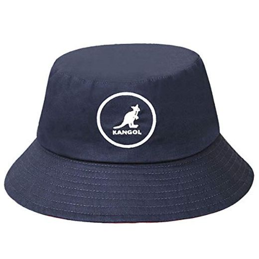 Kangol Cotton Bucket Sombrero de Copa Baja, Azul