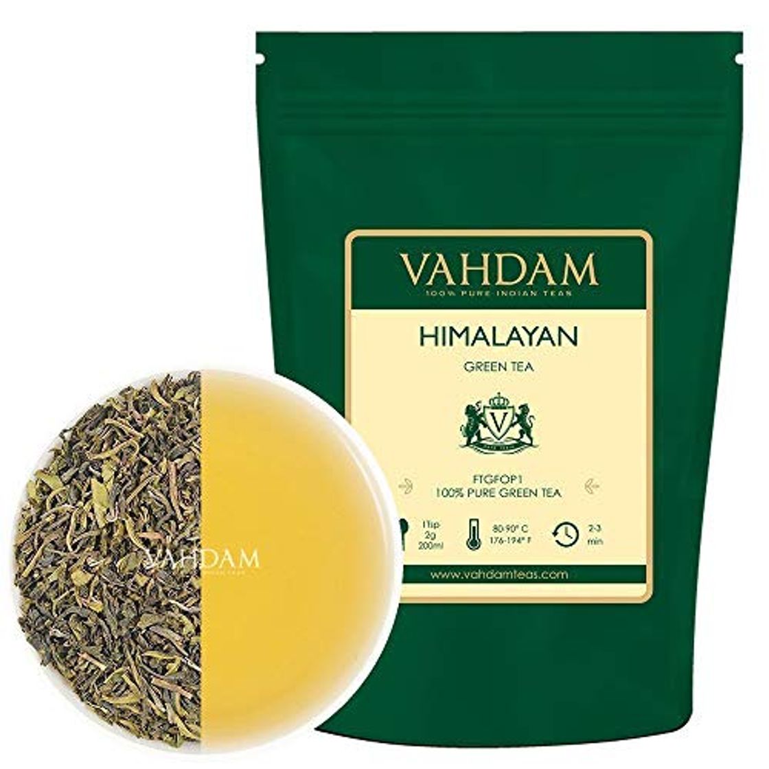 Social VAHDAM, Hojas de Té Verde del Himalaya (50 Tazas)