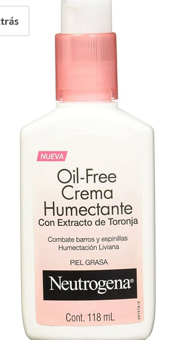 Moda Neutrogena Oil Free Crema Humectante Combate Barros y Espini