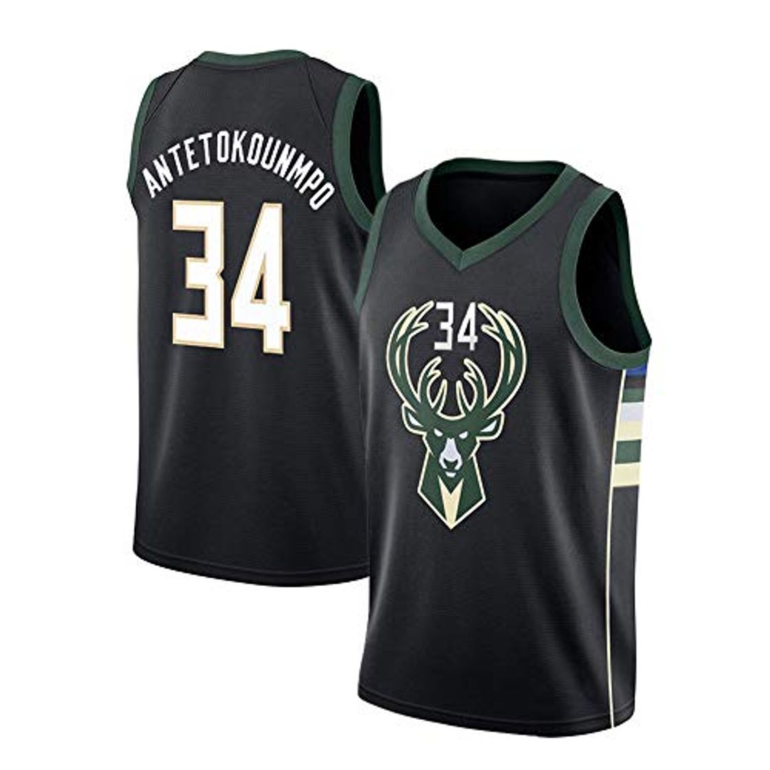 Moda Antetokounmpo #34 Milwaukee Bucks Jersey Baloncesto Swingman Deportes Camiseta