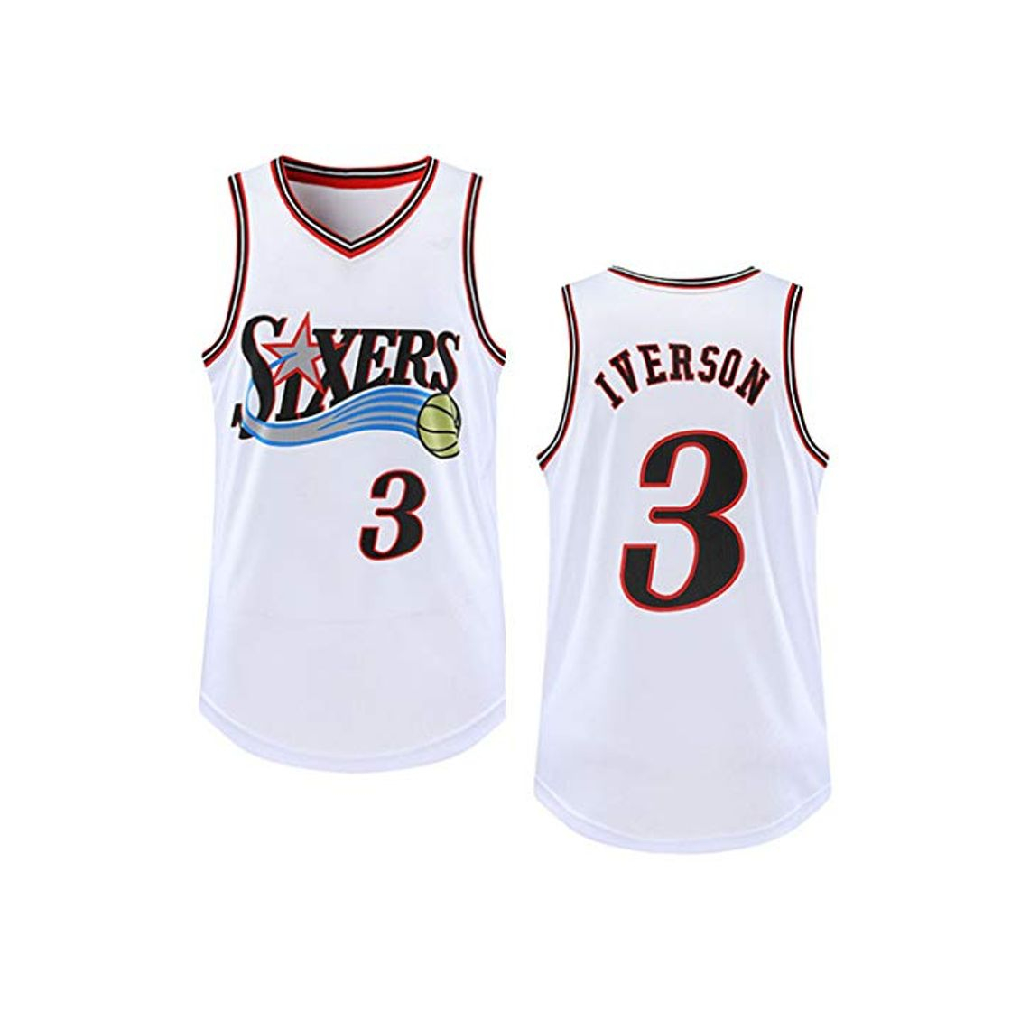 Moda Miyapy 76ers # 3 Iverson Camiseta de Jugador de Baloncesto para Hombres