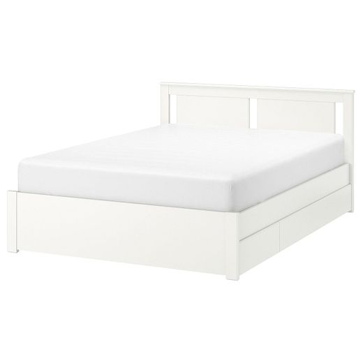 SONGESAND Estructura de cama con 4 cajones - blanco, Lönset ...