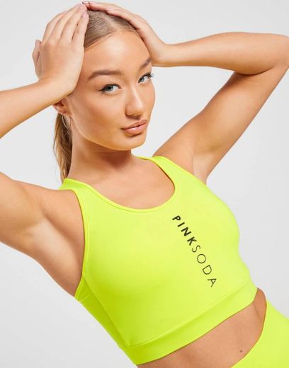 Pink soda sport bra neon