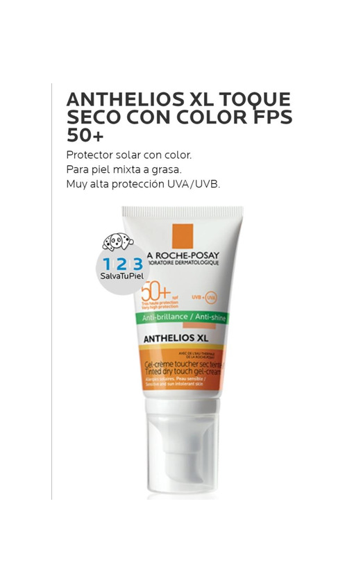 Productos ANTHELIOS XL TOQUE SECO CON COLOR FPS 50+
