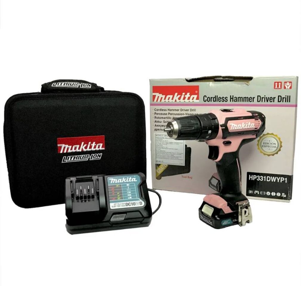 Social Taladro Rosa Inalámbrico Makita 

