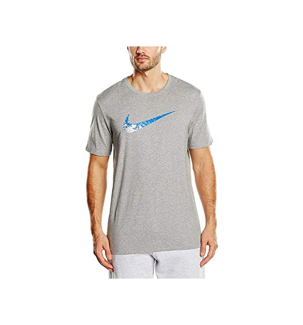 Products Nike Tee-Centre Swoosh Splatter - Camiseta para hombre Dark Grey Heather