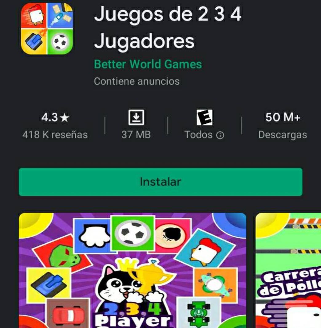 App Juegos de 2 3 4 jugadores