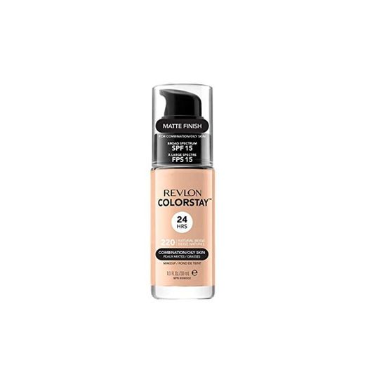 Revlon Colorstay 24H, Base de maquillaje para rostro, para cutis mixto/graso, SPF15,