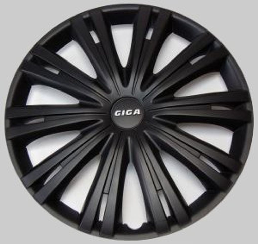 Product Rines Cubiertas para Ruedas Tapacubos Giga Negro 15" Pulgadas Juego de 4