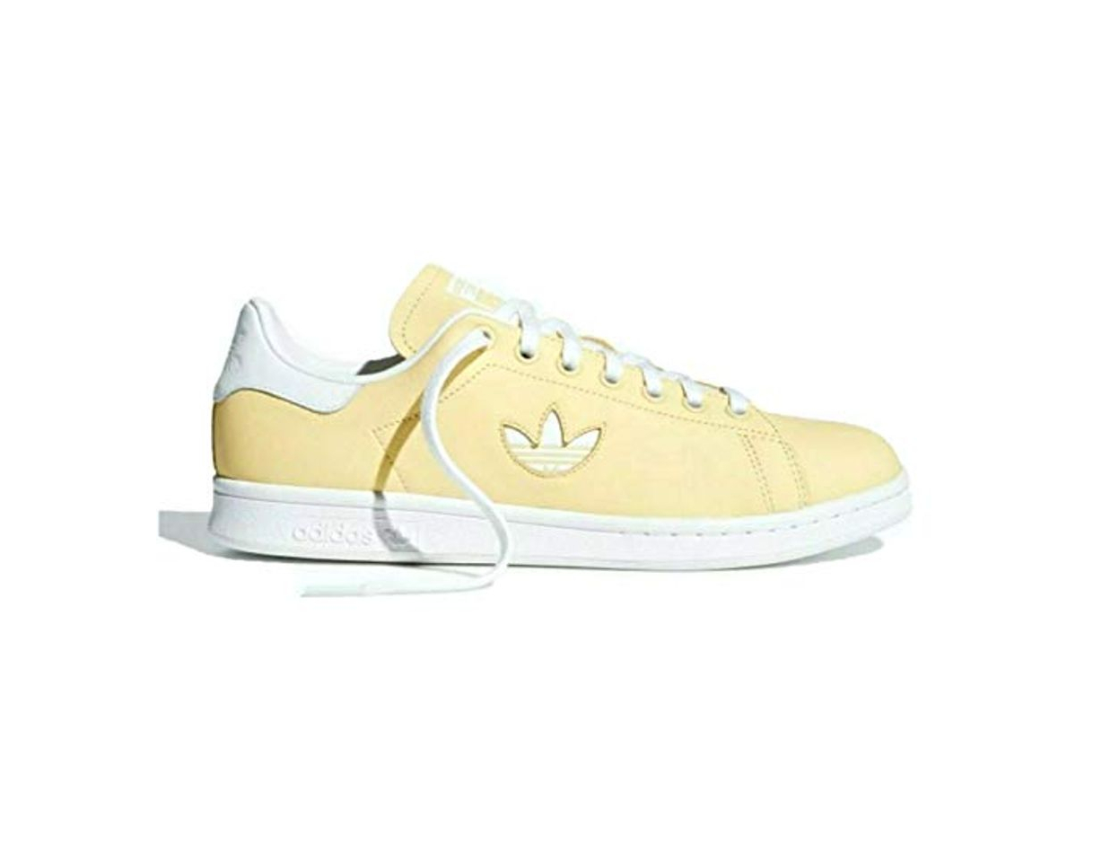 Products adidas Originals Men Stan Smith Premium Leather Fashion Shoes, Easy Yellow