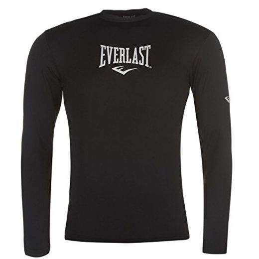 Everlast Hombre Top Camiseta Larga Capa Base Negro XL