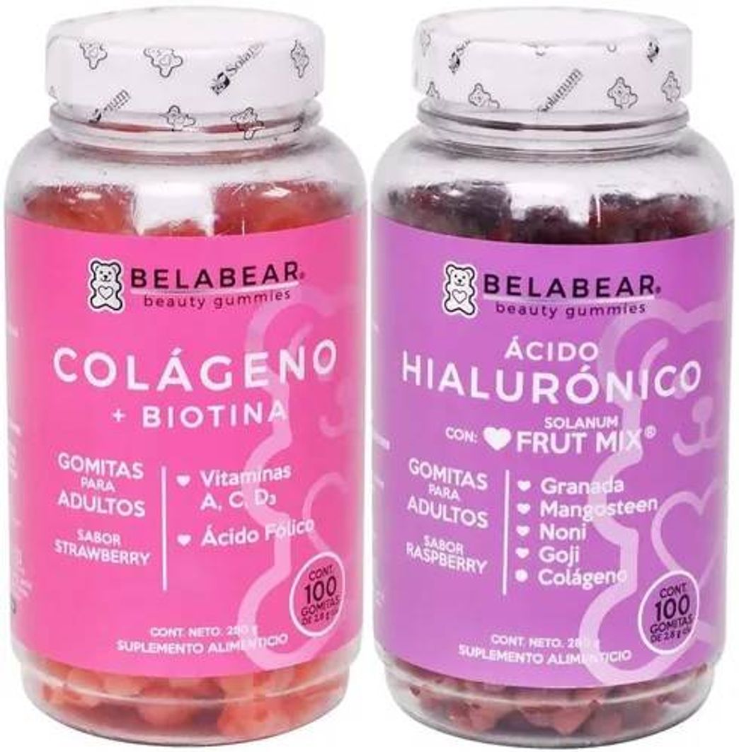 Fashion Belabear gummies Dúo Ácido hialurónico + colágeno hidrolizad