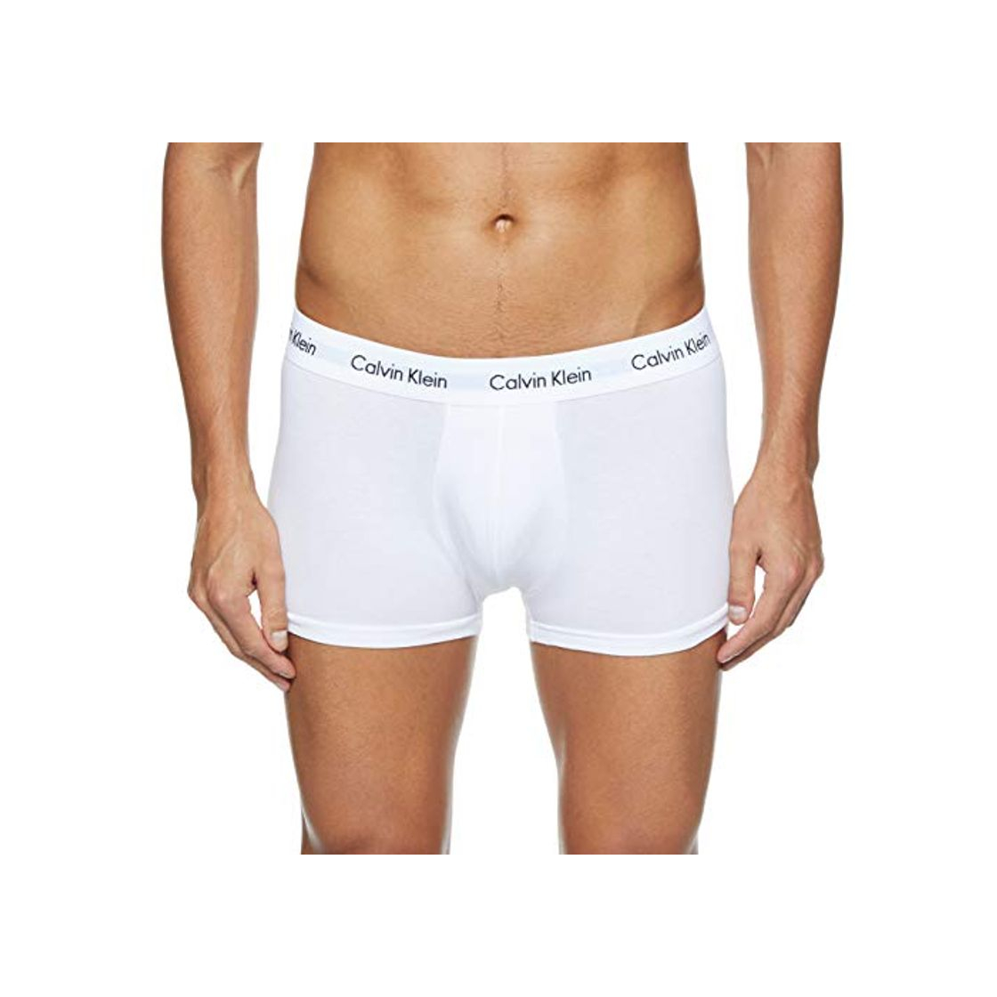Social Calvin Klein 3P Trunk, Bóxer para Hombre, Blanco, M,