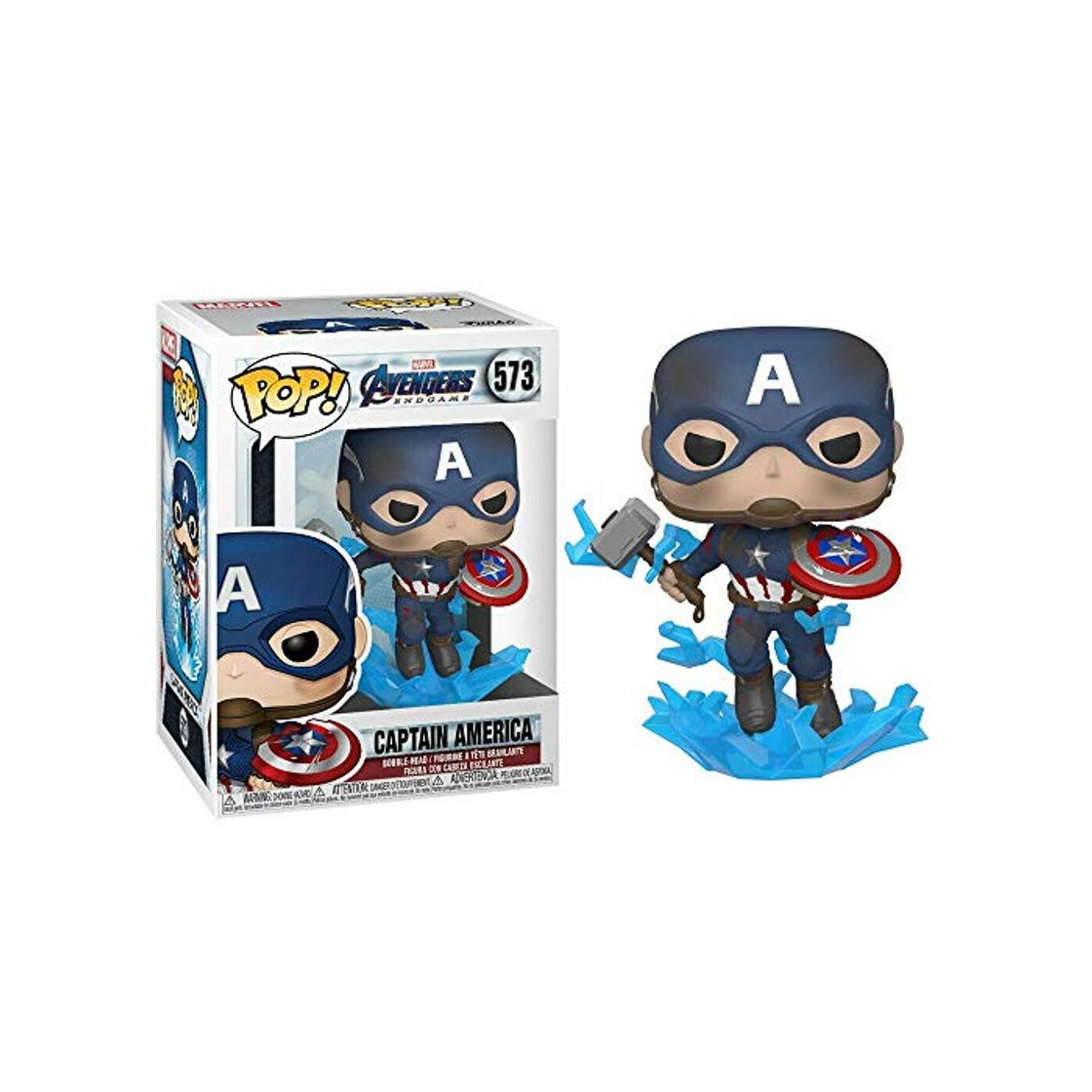 Juego Funko- Pop Marvel: Endgame-Captain America w/BrokenShield & Mjolnir Capt A w/BrokenShield&Mjolnir Collectible