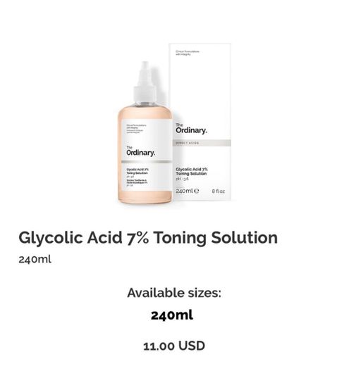 The ordinary- glycolic Acid 7% toning solution
