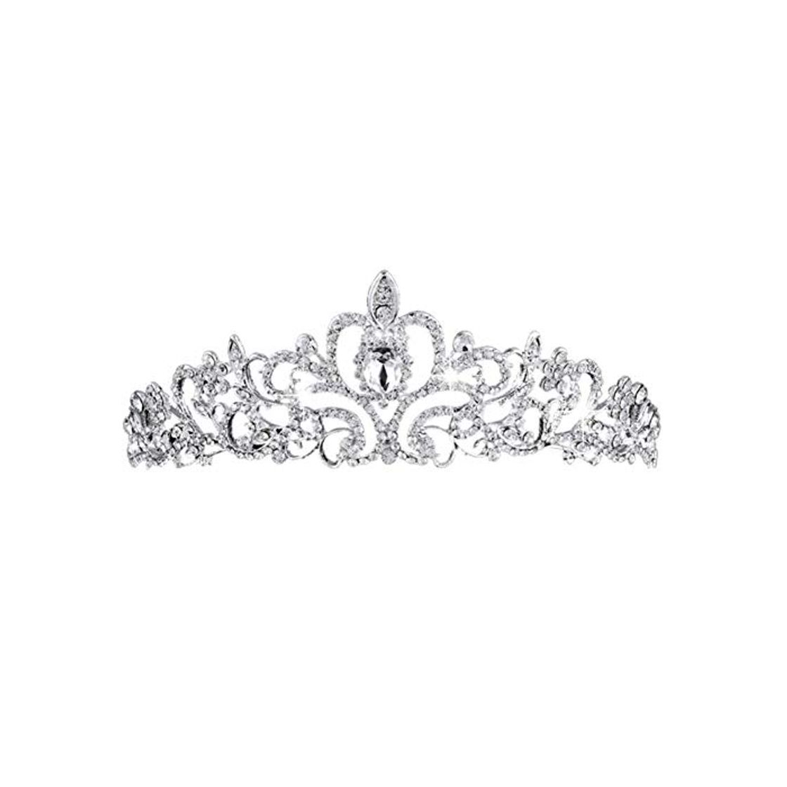 BETOY Tiara de Boda Novia Dama de Honor Corona Diadema Cristal Rhinestone Tiara Corona para niña Boda Tiara Novia Baile de graduación