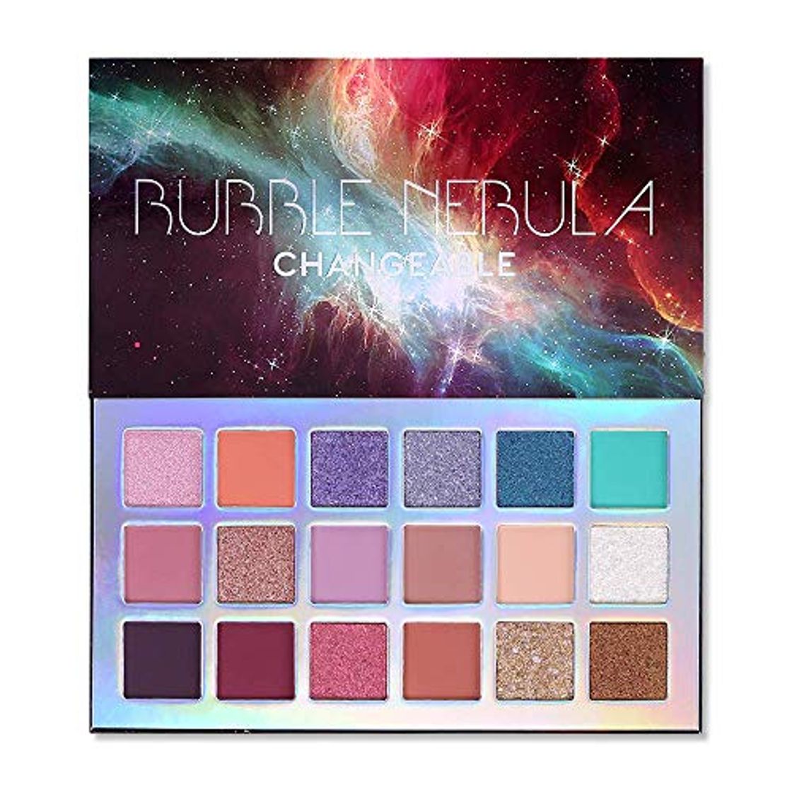 Product Bubble Nebula maquillaje de sombra de ojos de 18 colores Smooth en