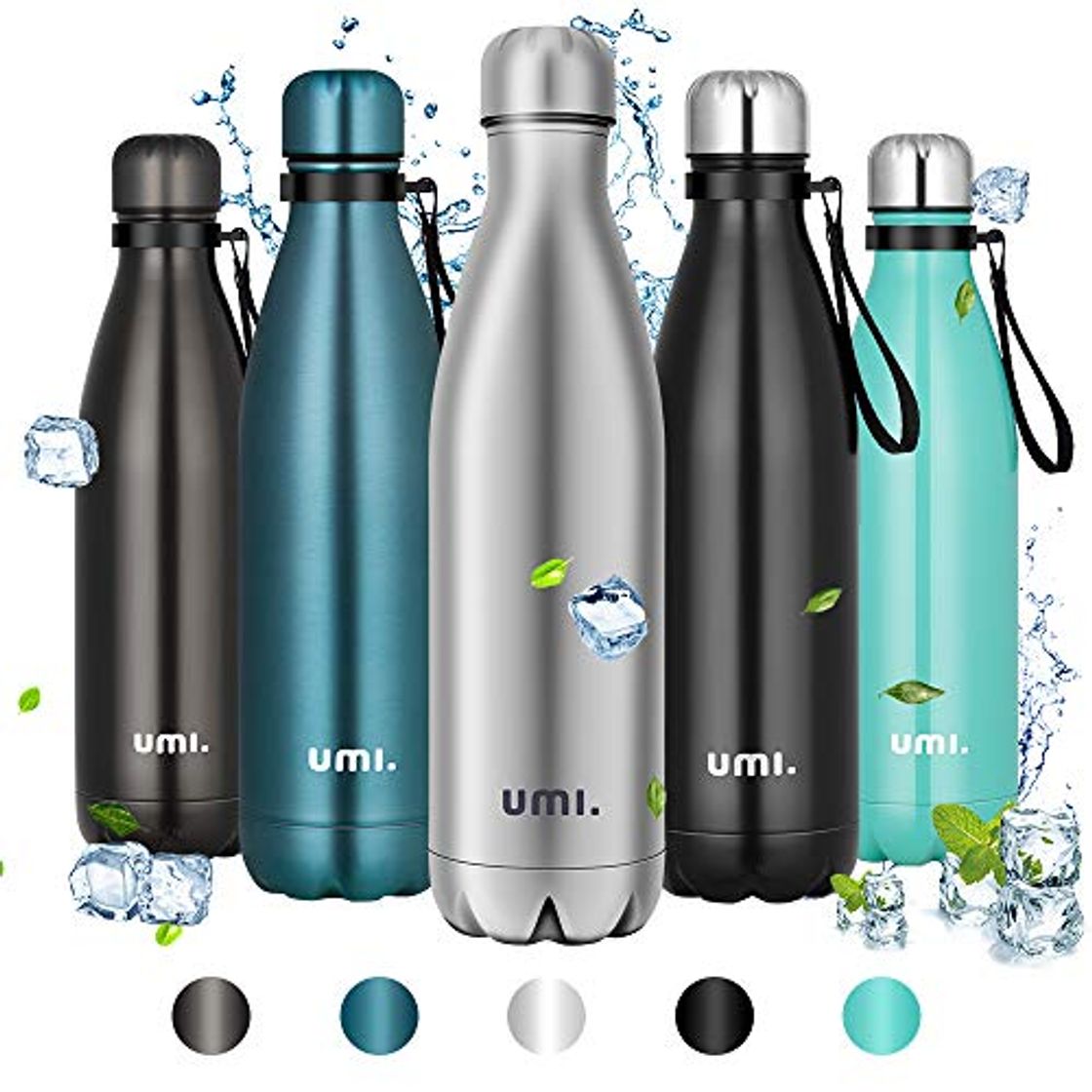 Producto UMI. by Amazon - Botella Agua Acero Inoxidable, Termo 750ml, Sin BPA,