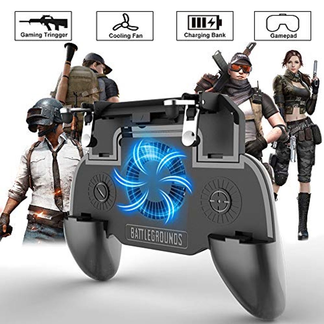 Productos OXOQO PUBG Mobile Game Controller 4 en 1 Gamepad Gatillos con Banco