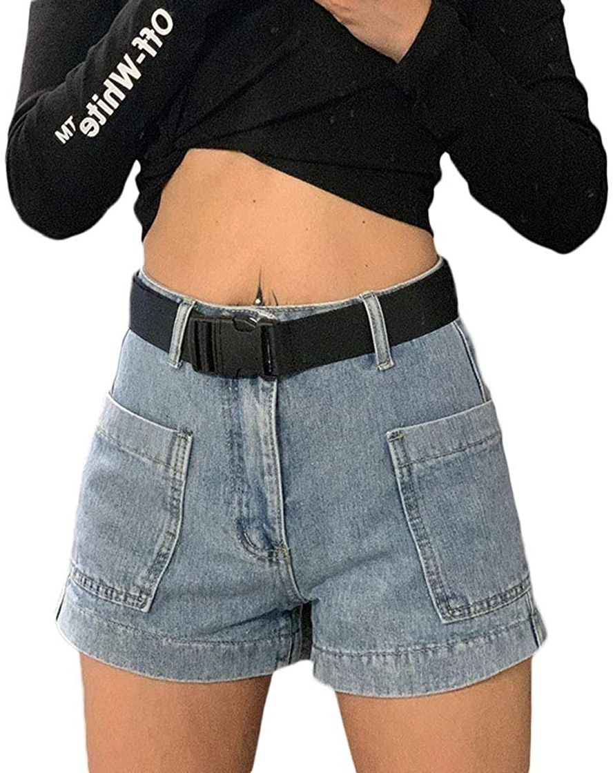 Moda Saoye Fashion Taille Haute De L'Été Droit Jean Court Femmes Inlying Cordon Vêtements de Fiesta De Serrage À Classique Polyvalent Court Jeans Hotpants Mode Féminine Shorts Simples