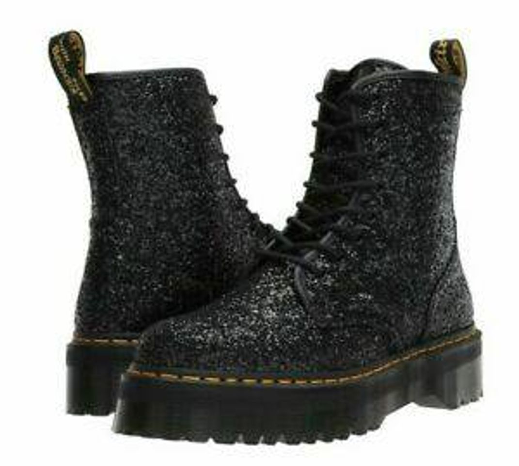 Fashion Dr. Martens Gliter Negro-Verde