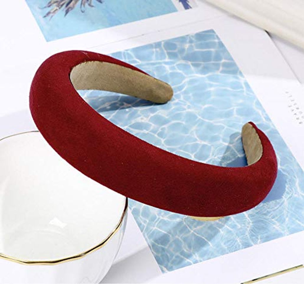 Hlnaughty 2 Piezas Diadema De Color Sólido Tocado Mujeres Bisel Llantas Tiara Invierno Cálido Alta Calidad Accesorios Para El Cabello Aro Para La Cabeza Vino Tinto