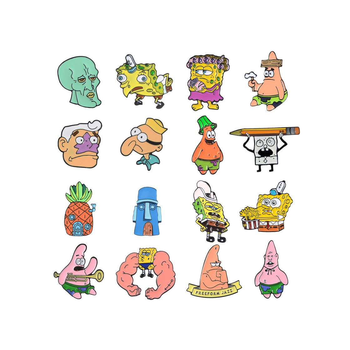 Productos 16 pins de los memes de Bob esponja  