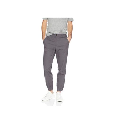 Amazon Essentials - Pantalones deportivos de corte recto para hombre, Gris oscuro,