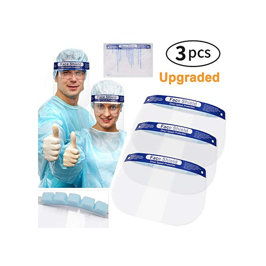 Social 3 Piezas Visera Protectora Cara Mejorado