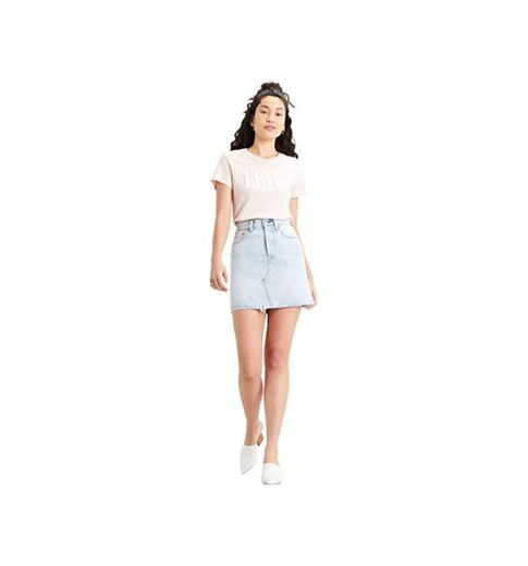Levi's High Rise Deconstructed Iconic Button Fly Skirt Falda