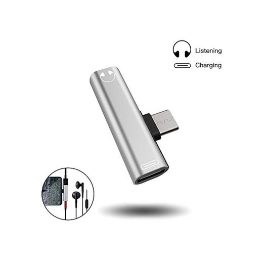 Adaptador de Conector de Auriculares USB C a 3,5 mm, Adaptador y