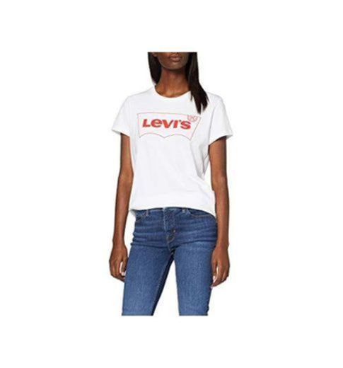 Levi's The Perfect Tee, Camiseta, Mujer, Blanco (Brw Outline T2 White