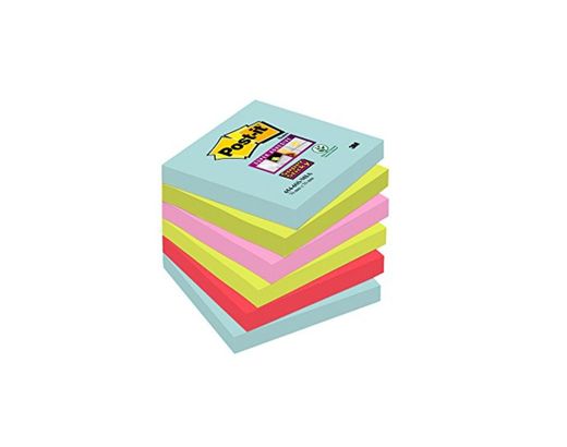 Post-It 70005291227 - Post-it Super Sticky - Pack de 6 blocs notas