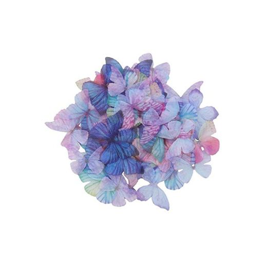 SUPVOX 20 piezas con mariposas Mariposa colorida Mariposa Tela decorativa Accesorios de bricolaje Apliques Ropa Costura Decoración） 3cm）