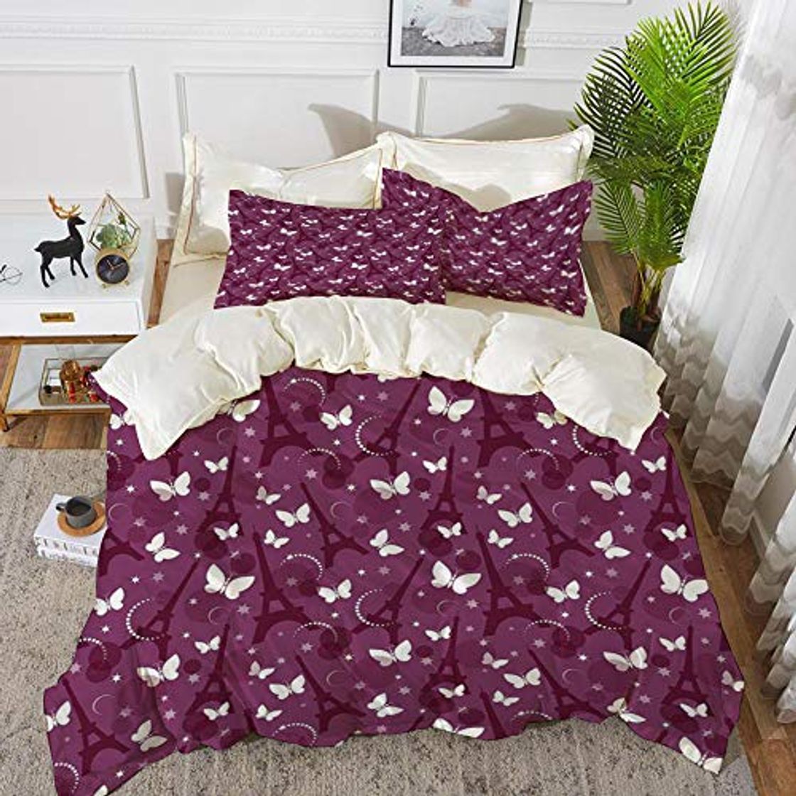 Producto Yaoni Bedding Juego de Funda de Edredón - Eiffel, composición Abstracta con