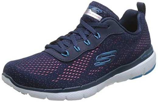Skechers Flex Appeal 3.0-Pure Velocity, Zapatillas Deportivas para Mujer, Navy